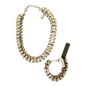 J. Crew Elegant Gold and Silver Necklace and Bracelet Set, NWT